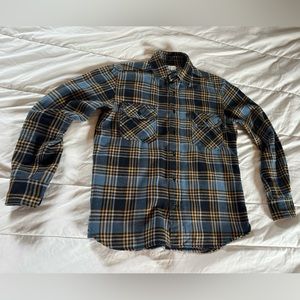 Tellason Clampdown Flannel in Blue / Gold